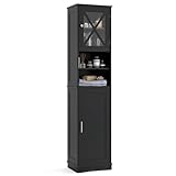 Photo Gallery giantex armadietto da bagno sottile con 2 ante, ripiano regolabile e 2 scomparti aperti, mobile alto per bagno e soggiorno (nero, 40 x 30 x 170,5 cm) Photo Gallery giantex armadietto da bagno sottile con 2 ante, ripiano regolabile e 2 scomparti aperti, mobile alto per bagno e soggiorno (nero, 40 x 30 x 170,5 cm)