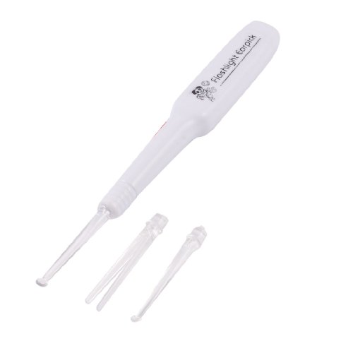 uxcell® Battery Powered White LED Light Ear Cleaner Safe Flashlight Earpick Tool
