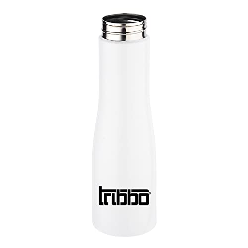 Image of TRIBBO Stainless Steel Water Bottle 750 ML, Water Bottles For Fridge, School,Gym,Home,office,Boys, Girls, Kids, Leak Proof(WHITE,STEEL CAP, SET OF 1, 750 ML Model-Flora)
