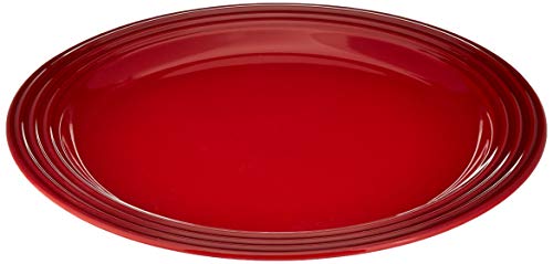 Le Creuset Stoneware Set Of 4 Dinner Plates, 10.5" Each, Cerise #TOP1