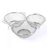 colador de malla fina plastico DIMENSIONES - Juego De 3 Coladores Ø 20, 22 y 25 cm.