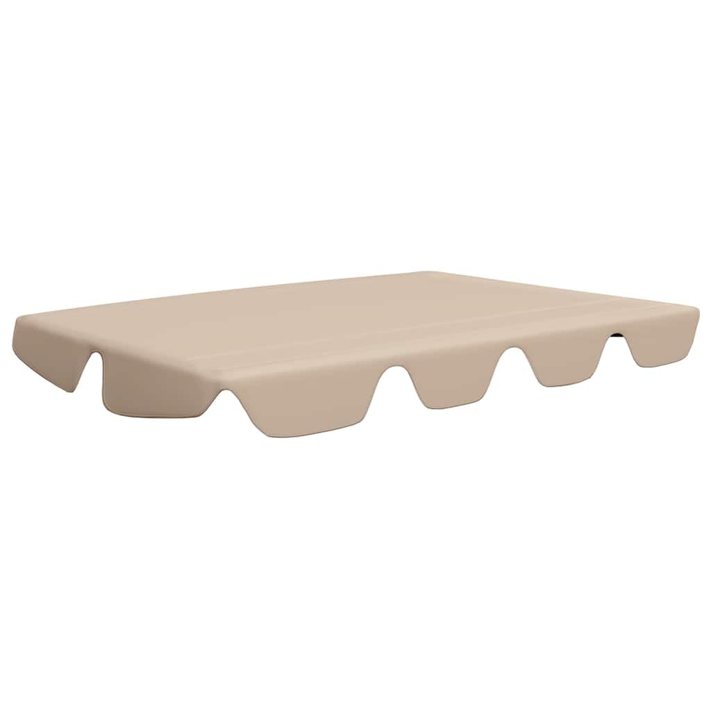 vidaXL Dosel de Repuesto Columpio de Jardín Mecedora Capota Reemplazo Cubierta Toldo Tapa Parasol Sombrilla Patio Beige 188/168x145/110 cm