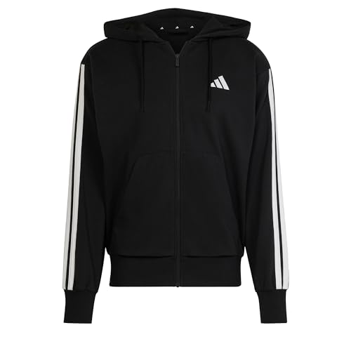 adidas Men's Essential Three Stripes French Terry Fullzip Hoodie Hooded Sweatshirt (pack of 1) - Image 4