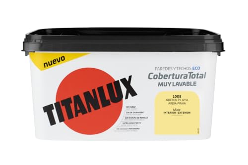 Titanlux Cobertura Total pintura para paredes Arena Playa 4L