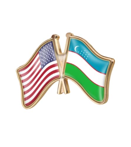 Image of World Most Countries Single Pin Brooch Badge United States USA America and Other Countries Cross Friendship Pin Badge for Men Women