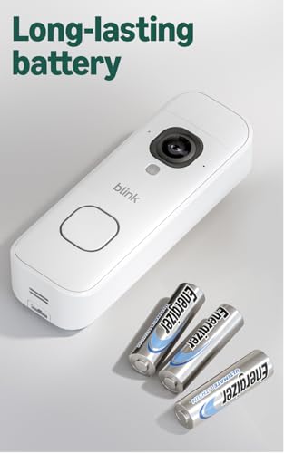 Image of Blink Video Doorbell 2K+ (newest model) with1-Year Basic ai plan- Head-to-toe HD view, two-year battery life, and simple setup. Sync Module Core included - System (White)