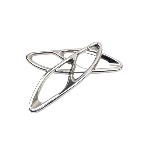 Embellecedor de escape para CLA W117 2017-2018, moldura de garganta trasera plateada, 2 unidades