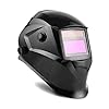 Automatik Schweißhelm, Solar Schweißmaske, zeitverzögerte automatikhelm, 9-13 DIN einstellbar, mit 5 Ersatzlinsen, verwendet für Schweißen und Schneiden (Schwarz)
