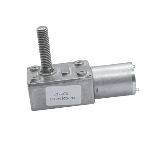 Moteur à vis sans fin JGY-370 à arbre fileté M8 de haute précision 12V 10 tr/min