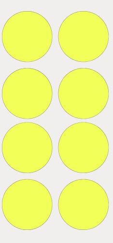 Image of True-Ally 400 piece Yellow Color 50mm (2 Inch) Round Dot Sticker Self Adhesive Labels Writable Surface for Kids Activity, File Classification, Calendar Planner (Yellow Colour)