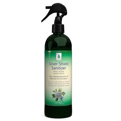 Silver Shield Sanitizer, All Natural Colloidal Silver MicroCleanser, 12 oz.