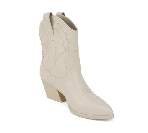 Image of Soda inchBLAZING inch ~ Women Western Bootie Pointe Toe with Low Heel (Wide Fit Available)