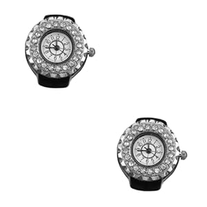 VALICLUD 3Pcs Ring Horloge Retro Vinger Horloge Dames Horloges Voor Vrouwen Elektronische Vinger Heren Sieraden Ringen Ring Voor Mannen Heren Ringen Fashion Ringen Decor Miss Digitaal