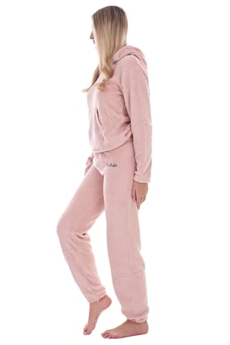 Image of SHAPERX Pajamas Set for Women With Hoodies Soft Comfy Fleece Pjs Pullover Pants Loose Plush Sleepwear Fuzzy Hoodies Loungewear for Winter Pack of 1