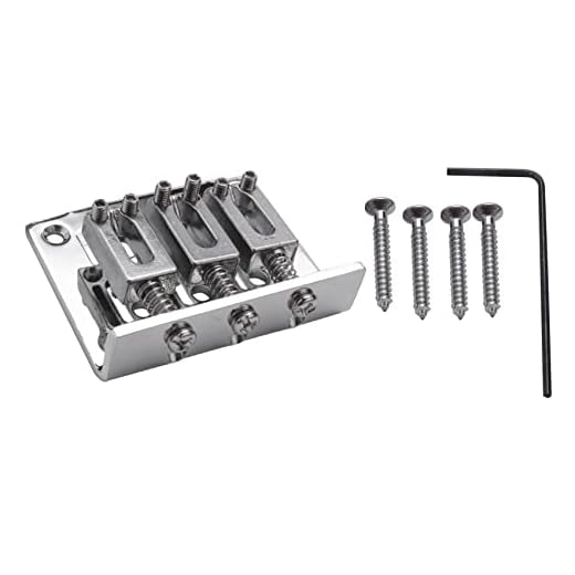 Flfl 3-String Chrome Hard-Tail Justerbar Bridge Silver Färg Guitar Bridge System