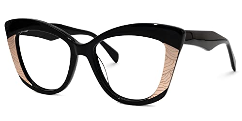 Image of Zeelool Vintage Cat Eye Blue Light Blocking Glasses for Women Amy JGA300178-01 Black