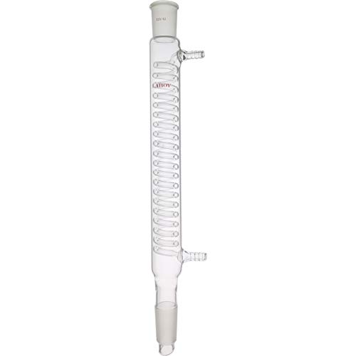 Condensateur à reflux Laboy en verre avec joints 29/42 et raccords de 8 mm