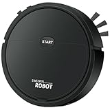 MALUGOGO Robot Aspirador Autónomo Negro, Multifuncional para Aspirar y Fregar, Tamaño Mini Compacto, Paño Húmedo y Seco Incorporado, Adecuado para Limpieza Doméstica en Rincones Difíciles,