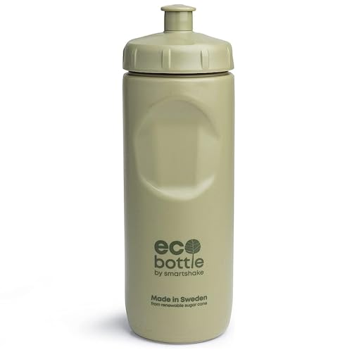 Botella de agua ligera Smartshake Eco Bottle Squeeze de 500 ml reutilizable verde oscuro