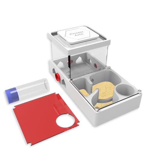 PioneerAnts Ant Farms with Yellow Sand and Tool Kit-Transparent Ant Farm for Adults 3D Printed Ant Nest Workshop Castle Ant Garden for Live Ants and Queen (Model-A)