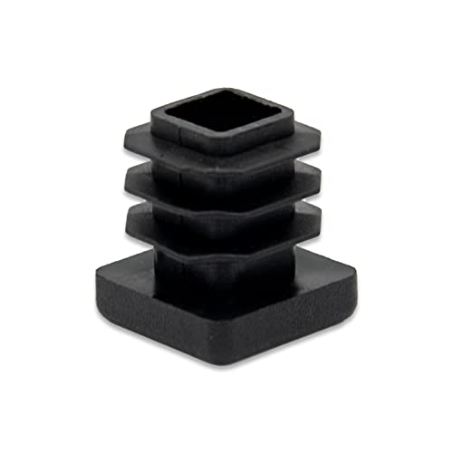 Image of Flyshop 15 x 15 mm, 0.59 inch x 0.59 inch Black Plastic Hole Plugs Square Tubing End Caps Tube Inserts Durable Furniture Glide for Chair Table Stool Leg 8 Pack