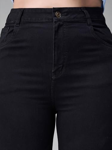 Image of Miss Chase A+ Women's Wide Leg High Rise Stretchable Denim Jeans