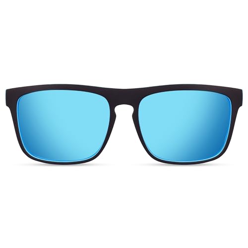 Buy Dervin Retro Square Polarized Sunglasses Blue - Image 3
