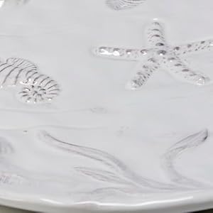 Primitives by Kathy Embossed Beach Dinner Plate Primitives by Kathy Embossed Beach Dinner Plate