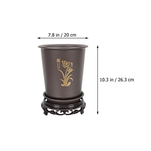 GANAZONO Orchid Pot Gardening Flowerpot Orchid Nursery Pot with Base Plant Pot Planter with Drainage Holes for Indoor and Ourdoor - Image 4