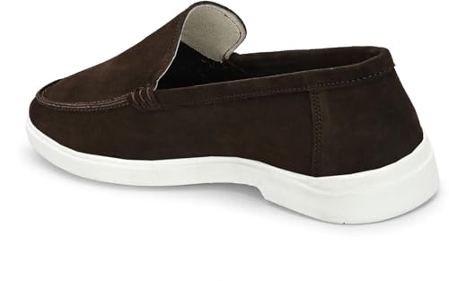 Image of Men Classic Suede Leather Loafers - Cushioned Comfort, Durable Sole & Everyday Luxury