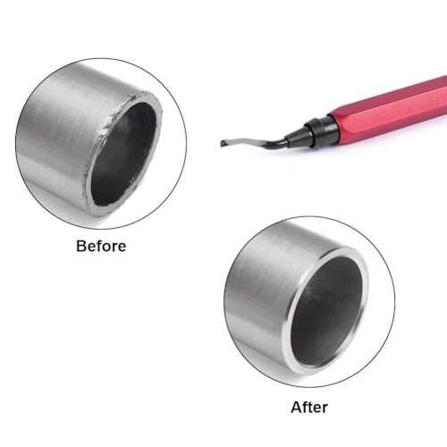 flintronic Entgrater Werkzeug Universal, 20 Stück Ersatzklingen, Metallgriff Klingen, 360° Rotierender Klinge Schneidwerkzeug für 3D Drucker, Kunststoff, Aluminium (ohne Metallgriff)