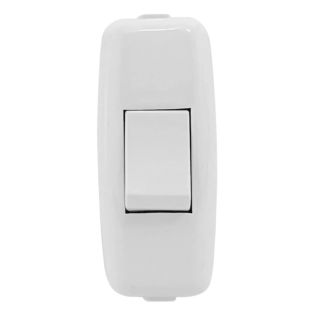 RACO Hanging Bed Switch,On/Off Lamp Control Appliance Switch Rocker for Table Lamp Desk Bed LED Lights (Pack Of 2) (WHITE)