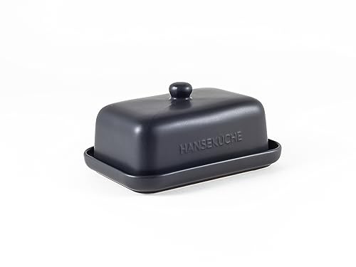 Hanseküche Butterdose Keramik (250g) – Hochwertige Butterschale im edlen Design, Butterglocke, Butterfass, Spülmaschinengeeignet...