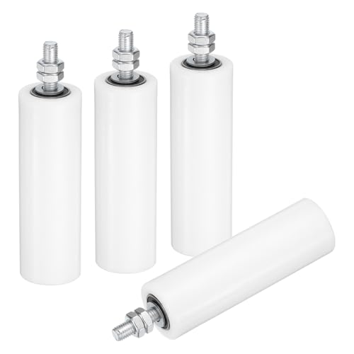 uxcell 4Pcs Slide Gate Guide Roller, 6" Nylon Rollers Gate Support Assembly