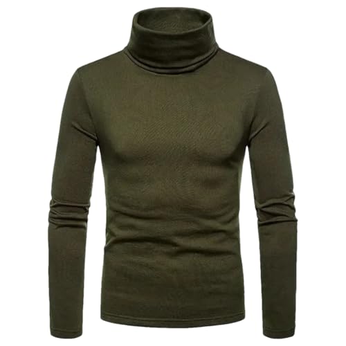 Men's Autumn Winter Fashion Casual Slim Fit Turtleneck Knitted Sweater Pullover