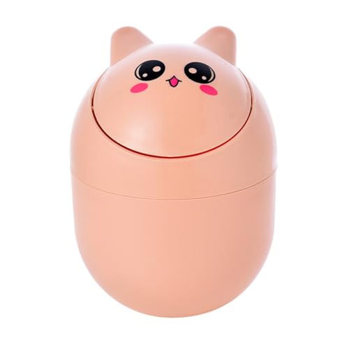 PERSELOSO Cestino da Tavolo Piccolo Coperchio Ribaltabile, Bidone la Raccolta dei Rifiuti da Scrivania, Contenitore Multiuso per Casa e Ufficio, Decorazione Pratica per Cameretta