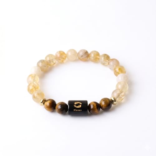 Image of ARDEN Zodiac Crystal Bracelet for Men & Women | All Rashi Crystal Bracelets | Natural Healing Stone Astrology Bracelets | Adjustable Energy Bracelet for Wealth, Positivity & Protection | Birthday Gift