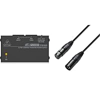 Best Price Square Phantom PWR Supply, 12/+48V PS400 by BEHRINGER & Adam Hall Cables K3DMF0150 DMX Kabel XLR Male auf XLR Female 1,5m