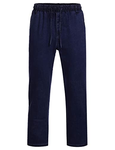 Pantalon stretch à enfiler COOFANDY bleu marine coupe droite confortable