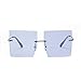 Produktbild Sonnenbrille Übergroße Quadratische Sonnenbrille Damenmode Flat Top Schwarz Klare Linse Herren Shade Mirror-C2