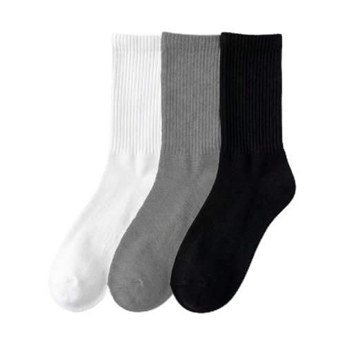 GOLDEN CROWN 6-Pair Quarter Socks for Men & Women Cotton-Rich 85% Blend Breathable Cushioned Socks for Running Gym & Work White/Grey/Black Size L (Men 1012.5 / Women 1213.5)
