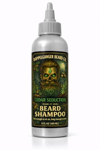 Image of Beard Shampoo - Beard Wash That Actually Softens and Conditions, Dandruff & Itch Control, One Bottle Lasts 3-4 Months, Sulfate Free & Paraben Free, Aloe & Apple Cider Vinegar (Cedar Seduction)