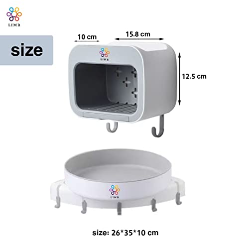 Limb 2-Pack Corner Organizer Rack And Holder,Organize Your Room,Kitchens And Office, With A Rotating Rack, Hooks Included, No Drilling Needed! Perfect For Kitchens And Bathrooms Gray Color. #TOP5
