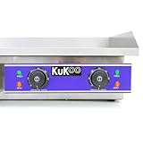 Commercial Griddle Plate 70cm Large 300ºC 4.2 kW Countertop Electric Hotplate Stainless Steel Bacon Fryer Steak Kitchen Business Catering Grill 49cm (l) x 24cm (h) x 73.5cm (w) | 220V - Image 5