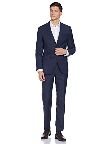 Image of Raymond Men's Wool SB2 BTN Notch Lapel Floating Suit-1 Dress Set