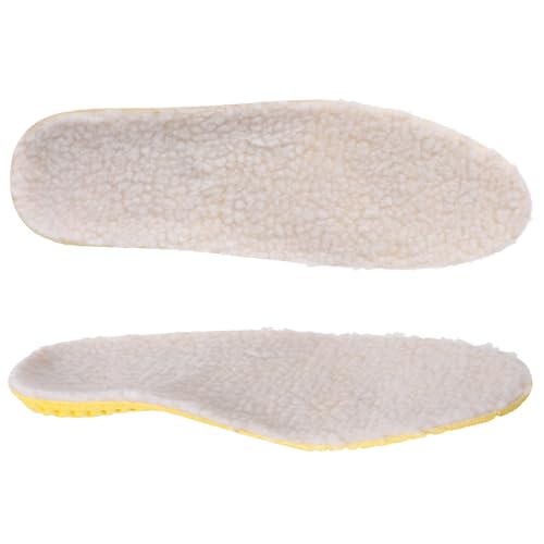 Abaodam Dicke Winter Einlegesohlen aus Kunstlammfell und Eva Atmungsaktive Warme Schuheinlagen für Schuhe im Winter Druckentlastend und Gesundheitsfördernd Beige 1 Paar