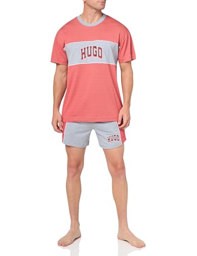 Pijama Homme HUGO Ensemble Short T-shirt Vêtement de Nuit Coton Confort