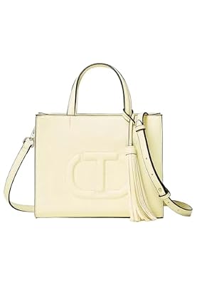 Twinset Oval T Logo Borsa a mano giallo