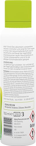 efasit Schuhdeo - Schuhspray gegen Geruch für alle gängigen Schuhmaterialien, mehr Hygiene und Frische im Schuh dank Schuhdeo, ohne Aluminiumsalze, 150 ml (Packung mit 2)