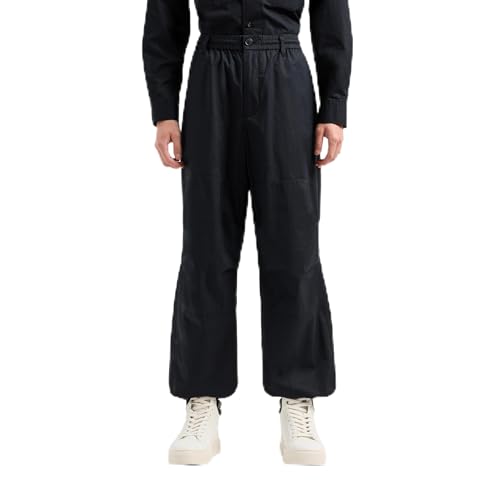 Armani Exchange Men's Cotton Twill Trouser with Elastic Waistband